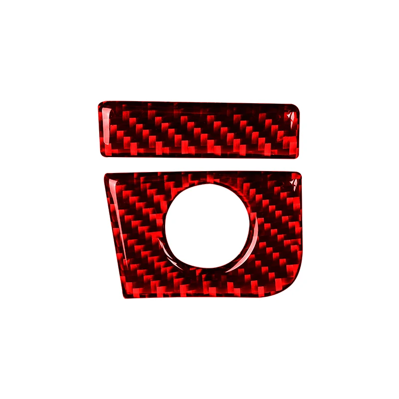 Carbon Fiber Interior Co-Pilot Storage Box Switch Panel Cover Trim Stickers