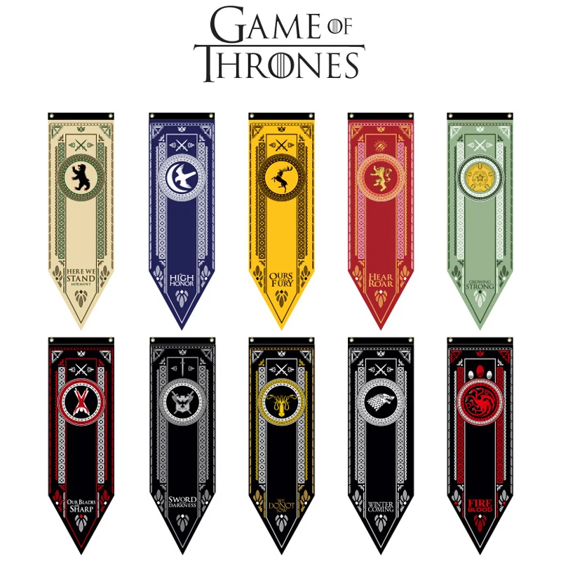 

Game of Thrones Decorations Flags And Banner A Song of Ice and Fire Theme Mural Bar Room Indoor Club Collection Products Gifts