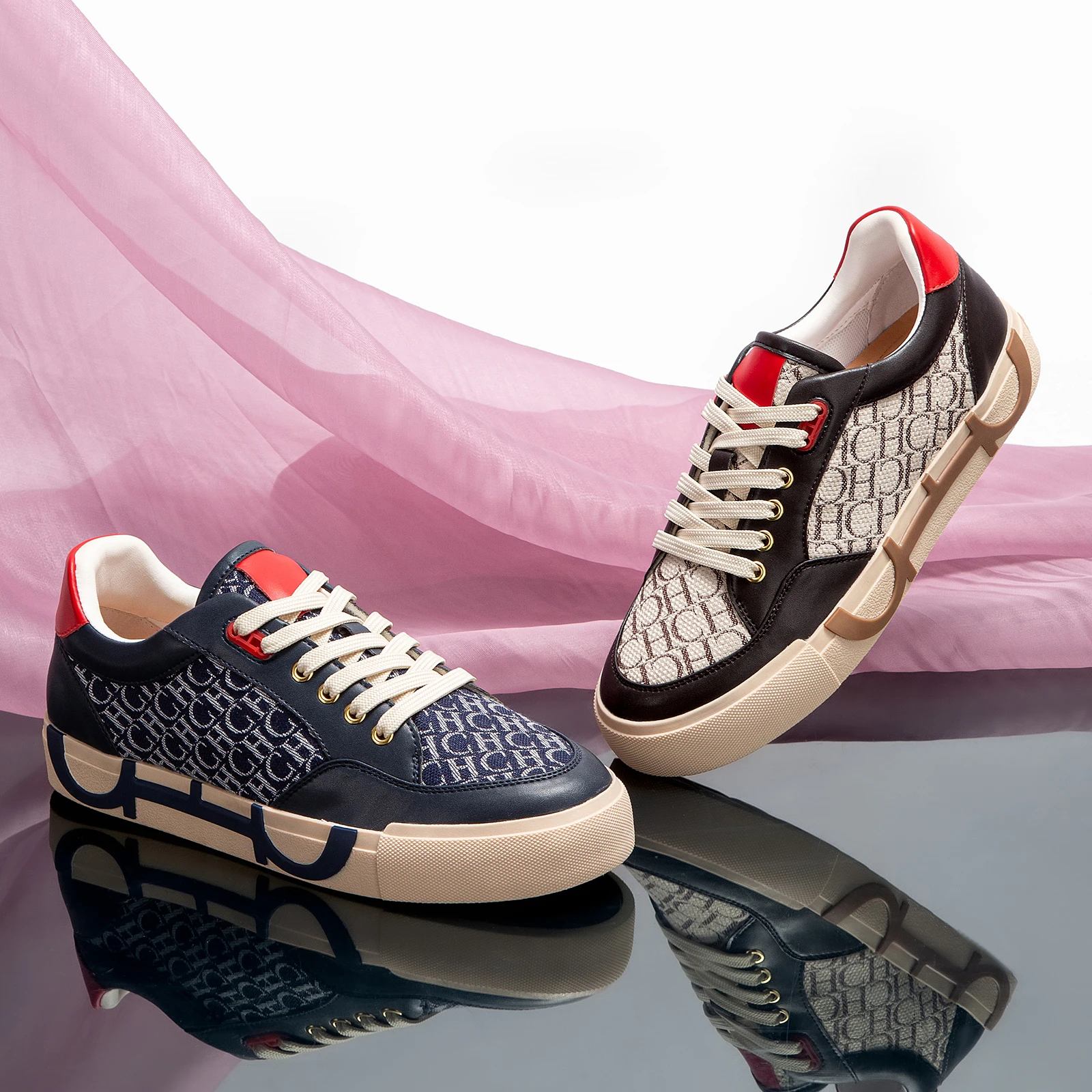Men's Casual Shoes Coffee Luxury Brand Flat Lace Up Shoes Monogrammed Loafers Black Friday Casual Shoes