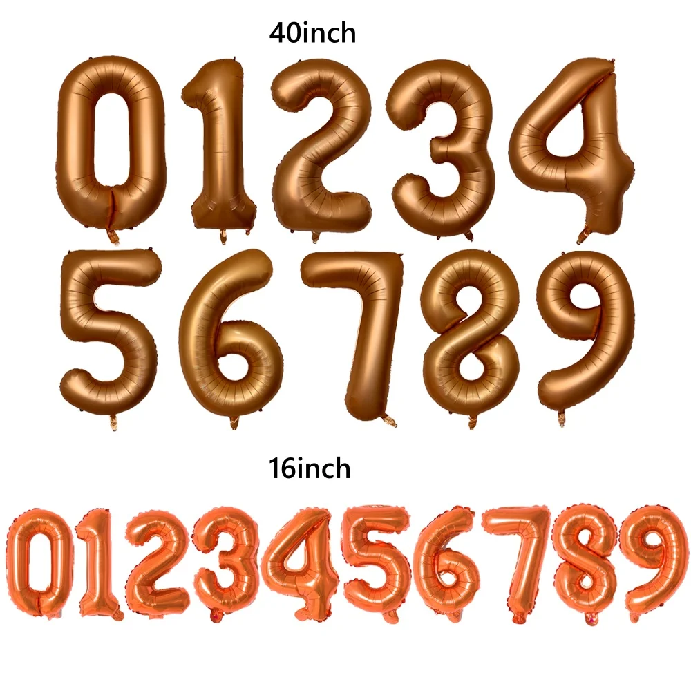 Description Picture 2 of item40inch Orange Number 0 1 2 3 4 5 6 7 8 9 Foil Balloons Birthday Party Wedding Happy Halloween Decoration Event & Party Supplies