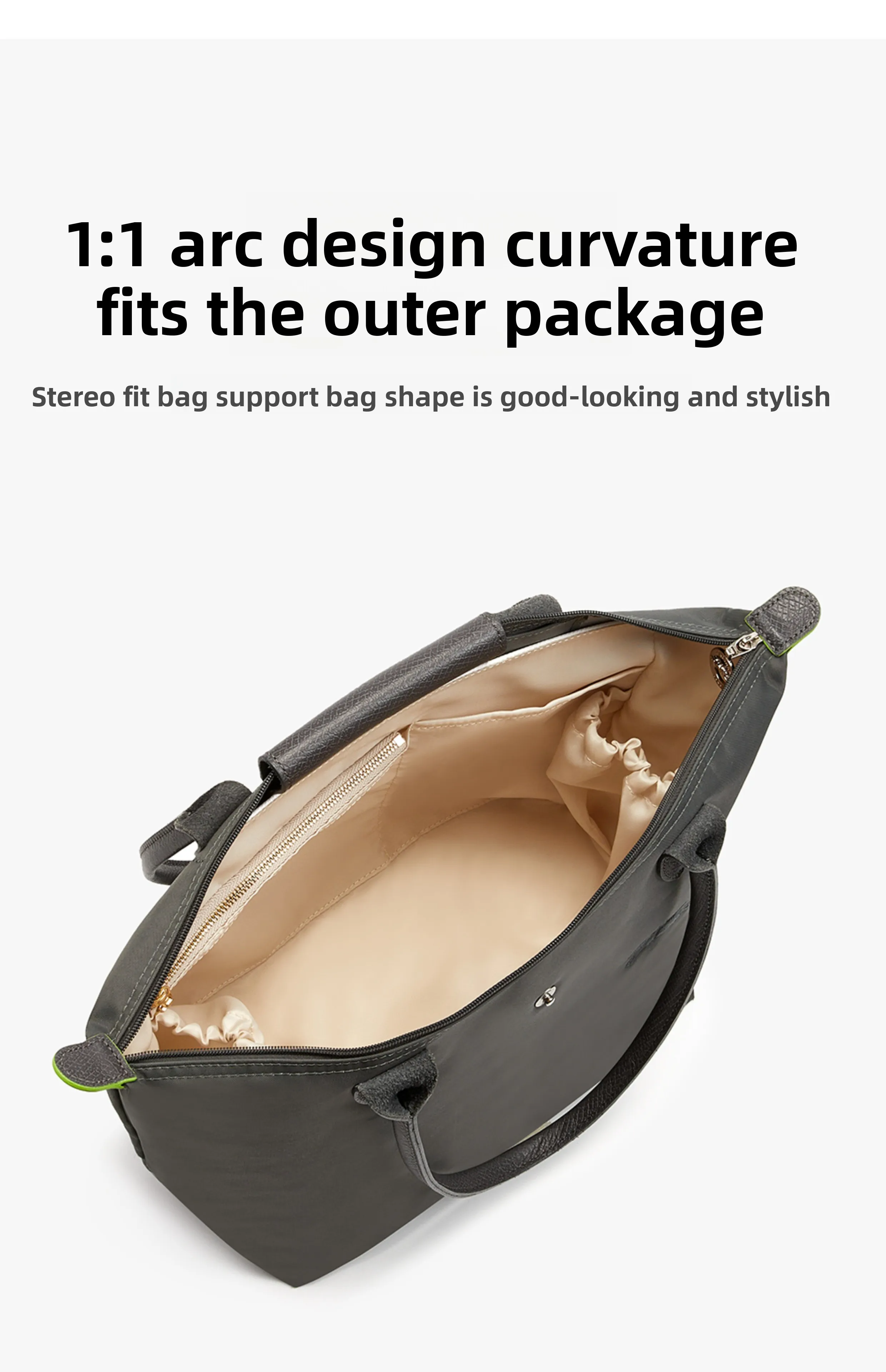 Bag organizer insert For longchamp M durable lightweight DuPont paper waterproof storage bag support bag accessories