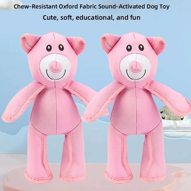Squeaker Teddy Bear Dog Toys Aggressive Chewers Indestructible Stuffed Plush Dog Squeaky Toys Keep Them Busy For All Dogs Breeds 2