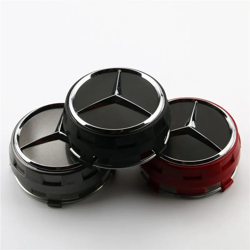 자동차 휠 센터 허브 캡 커버, 메르세데스 벤츠 B/C/E/S 클래스 A 클래스 C200L GLC GLK CLA W166 W163 W221, 75mm, 4 개