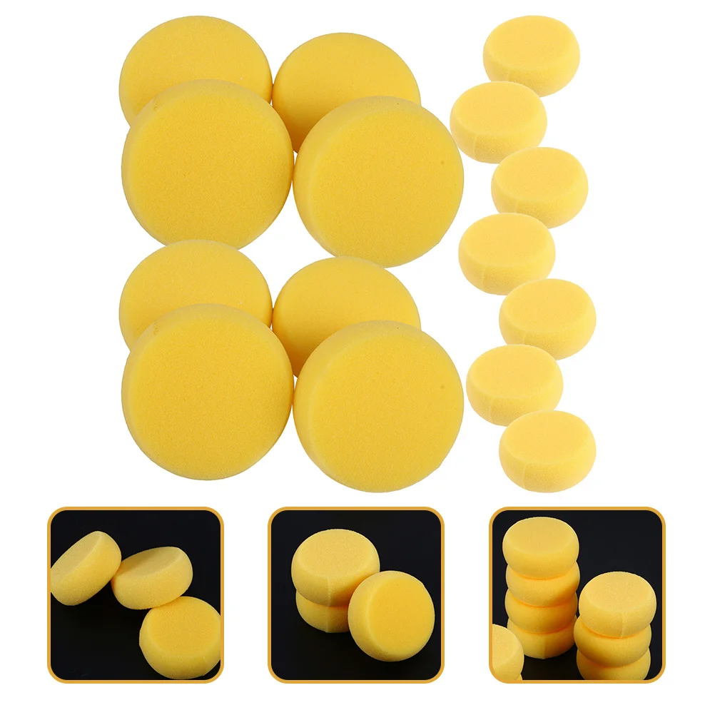 15Pcs 라운드 페인팅 스폰지 안정적인 성능 수채화 그리기 용 다목적 스폰지 공예 페인트 스폰지