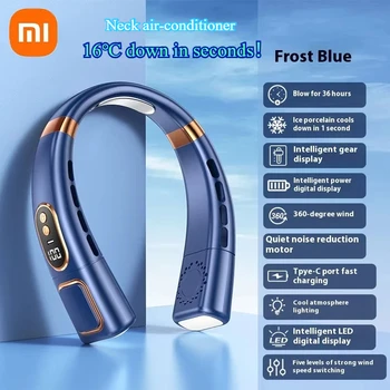 Xiaomi New air conditioner at neck Portable fan at neck Rechargeable Semiconductor Refrigeration Fan without leaves Personal wearable outdoors 1