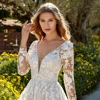 Cap Sleeve Fashion A Line Bridal Gowns for Women 2023 New Summer Wedding Dress Ful Sleeve Applique Sweep Train Vestidos De Novia 6