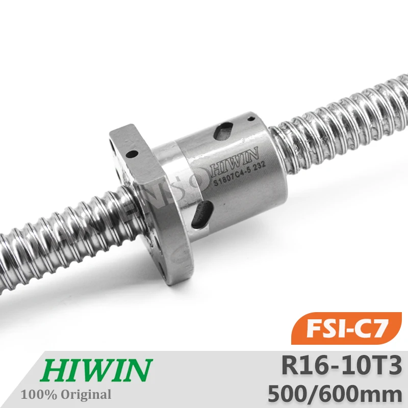 

HIWIN FSI R16 Ball Screw Lead 10mm C7 Class 500 600mm Thread Shaft Accessories Professional High Precision Spinde TBI SFU1610