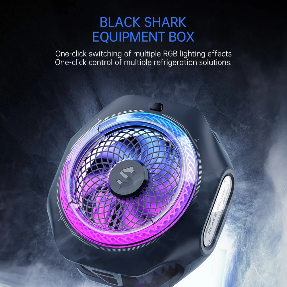Black Shark 4Pro 휴대폰 냉각기, 마그네틱 라디에이터, RGB 라이트, 슈퍼 열 방출, 무음 라이브 방송, 아이폰 안드로이드