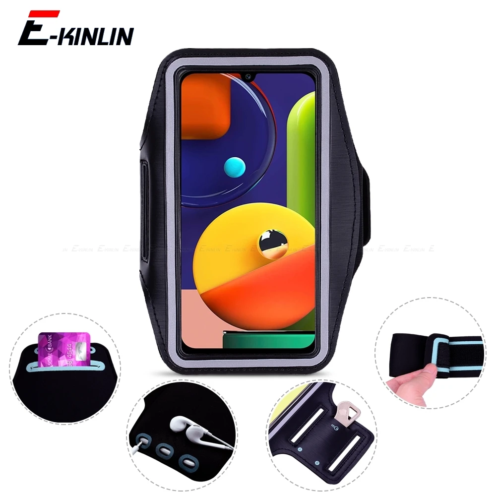 Running Gym Sports Holder Bag Cover Arm Band Phone Case Per Samsung Galaxy A50 A60 A70 A80 A90 A10 A30 A40 A20E A30S A50S A70S