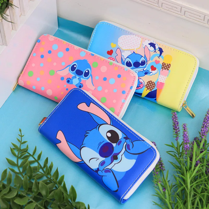 Disney's Stitch Men's Wallet Cartoon Cute Lady's Wallet Luxury Brand Long Large Capacity Multi-card Slot Student Coin Purse coin purse coin wallet women wallet card wallet
