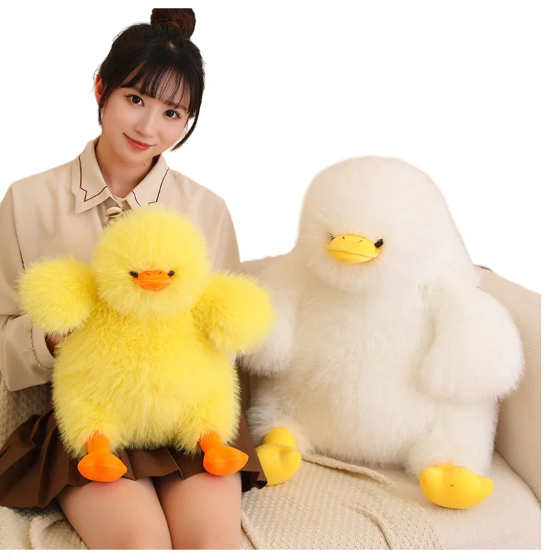 40/70CM Cute Creative White Yellow Duck Soft Plush Toys Smoothing Dolls Sofa Decoration Girls Kids Birthday Christmas Presents