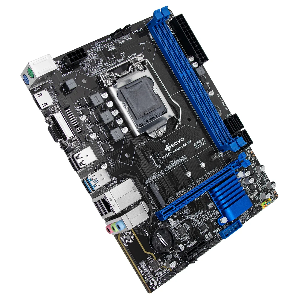 Gaming Motherboard Dual Channel DDR3 M.2 NVME PCIEx16 HDMI VGA Interface LGA 1150 Supports Intel Core 4th Gen CPU For SOYO H81M