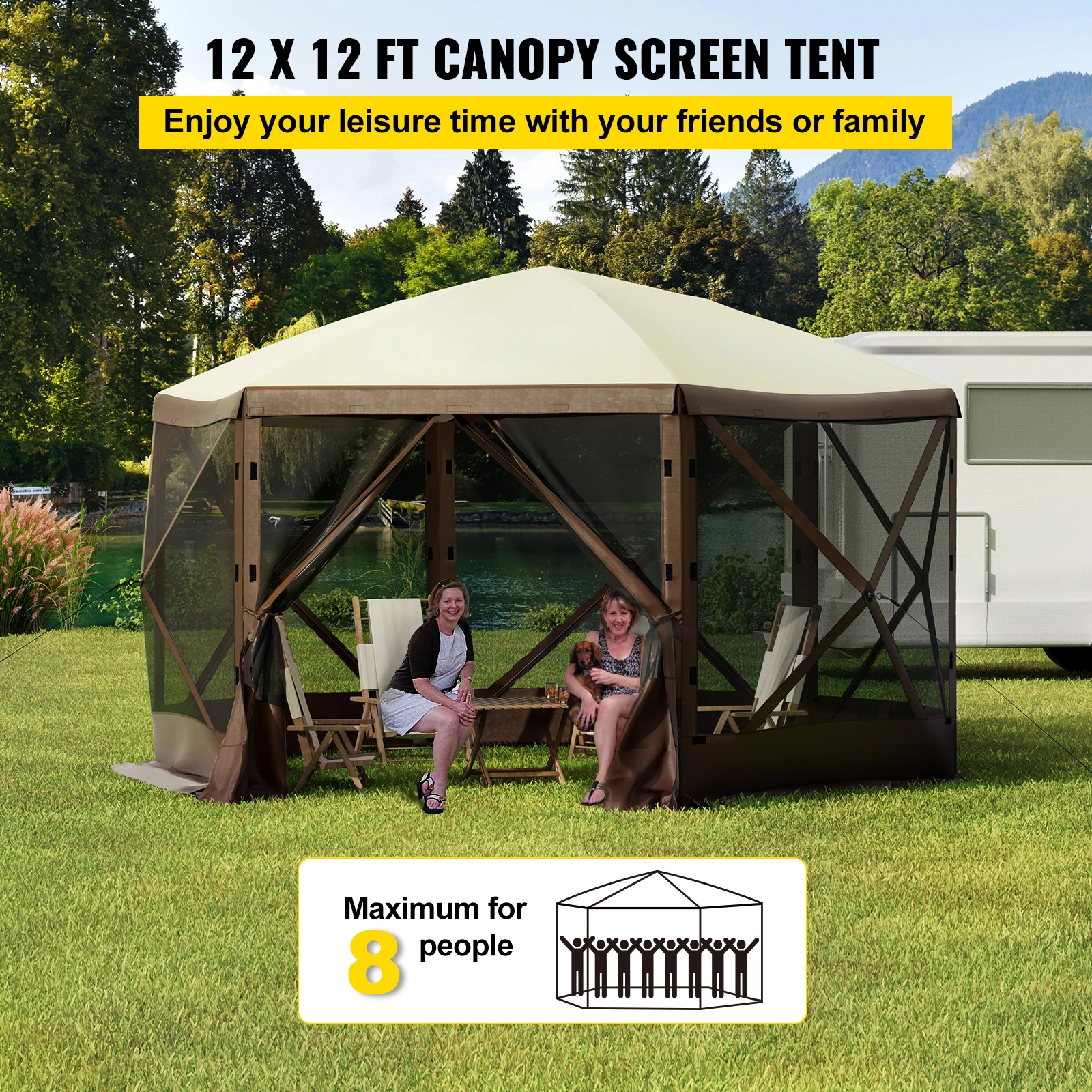 Waterproof Oxford Fabric Camping Gazebo Tent for Outdoor Events