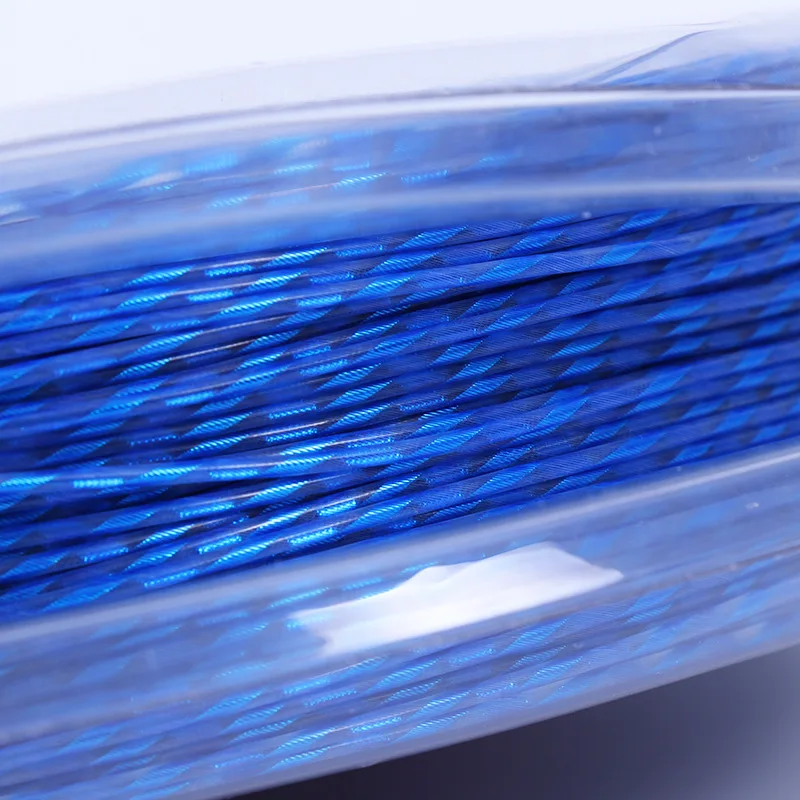 Rotating High Elastic Fluorescent Clamp Tennis Badminton Racket String Nylon 200M 1.3MM