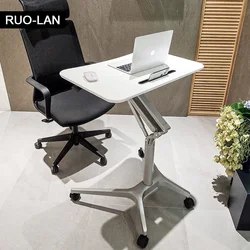 Pneumatic Lifting Table Standing Minimalist Conference Room Podium Table Sofa Bedside Movable Desk Business Classroom Lectern