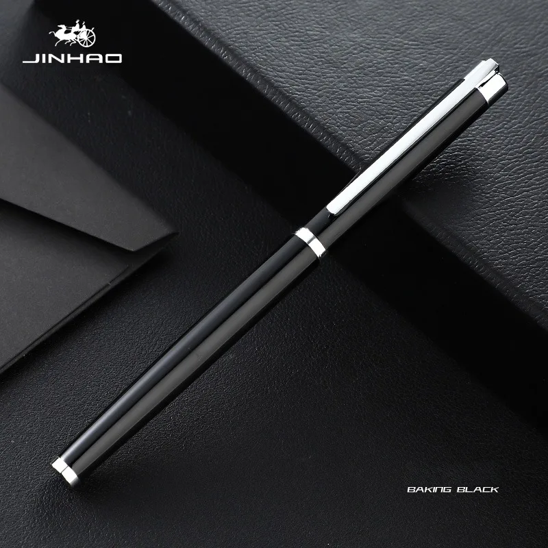 JINHAO 126 만년필, 올 스틸 플래티넘 파인 펜촉, 금융 학생 잉크 펜, PK 9019 문구류, 학교 사무용품