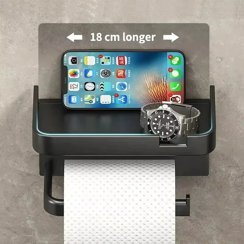 Toilet Paper Holder Plastic Storage Rack for Bathroom Kitchen