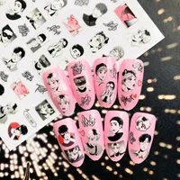 TSC-365 3d Nail Slider 3d Nail Art Stickers Decal Template Diy Nail Tool Decorations 2022 1