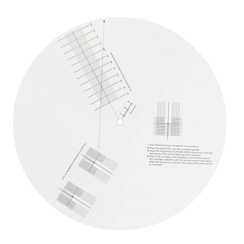 Vinil kayıt pikap kalibrasyon plakası mesafe ölçer iletki ayar aracı