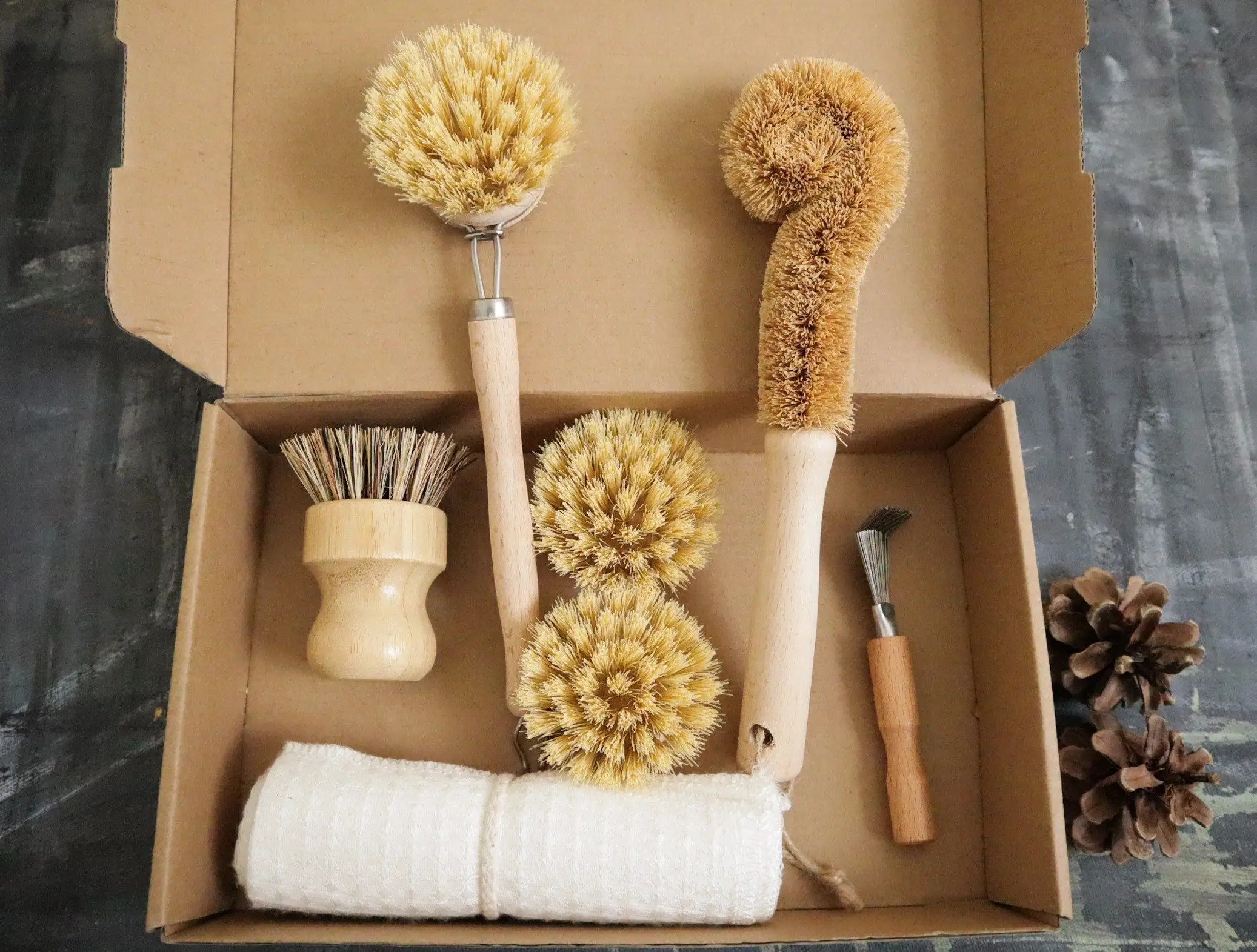 Biodegradable Dish Brush Bamboo Sisal - Eco Girl Shop Zero Waste Online