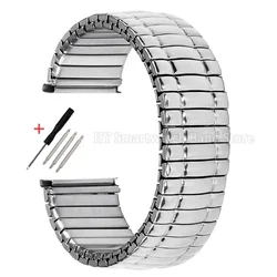 Stainless Steel Elastic Metal Stretch Watch Band Bracelet - 20mm (Silver)