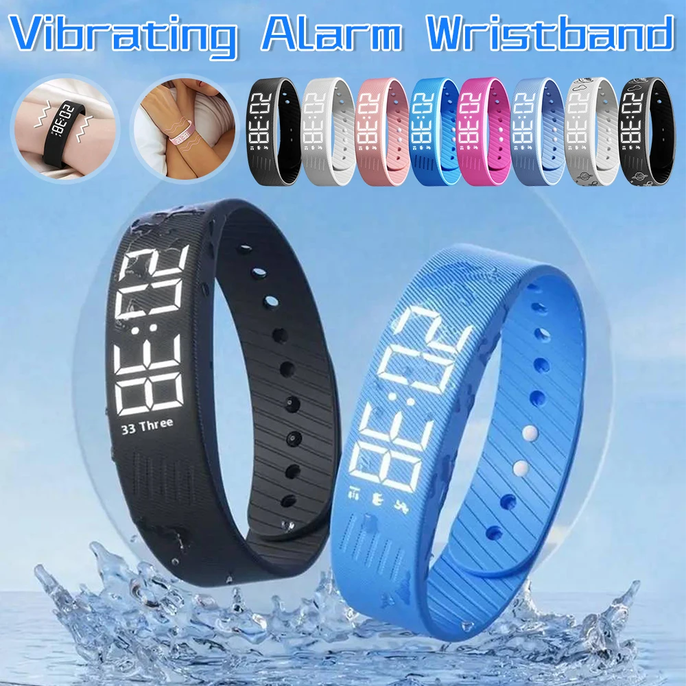 Smart Wristband With Digital Led Clock And Running Pedometer_voghion.com