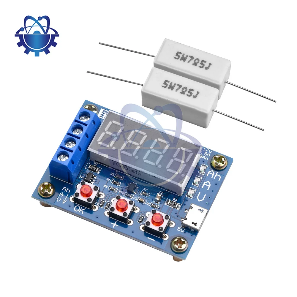 ZB2L3 Battery Tester Module LED Digital Display Lithium Battery Power Supply Test Resistance Lead-acid Capacity Discharge Meter