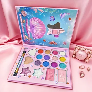 Women's Makeup Eye Shadow Palette,18 Color Cartoon Fashionable Pearlescent Matte Highlights Eyeshadow Palette Eye Makeup Gifts 1