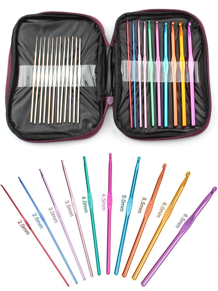 Crochet Hook Kit with Case Sewing and Weaving Tools Yarn Crochet Hook Household for Beginners & Experieced Crochet Lovers TMZ