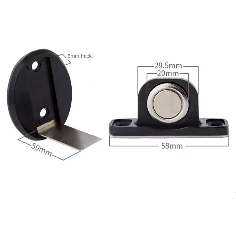 Magnetic Door Stopper Magnetic Door Holder Stopper Invisible Doorstop Wall Floor Mount Safety Catch Stainless Steel Door Suction Bedroom Supplies