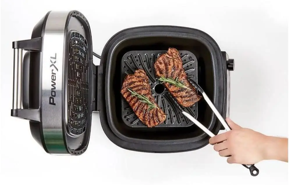 Grill Air Fryer Combo 6 QT 12-in-1 Indoor Slow Cooker, Roast, Bake, 1550-Watts, Stainless Steel Finish (Standard) 2