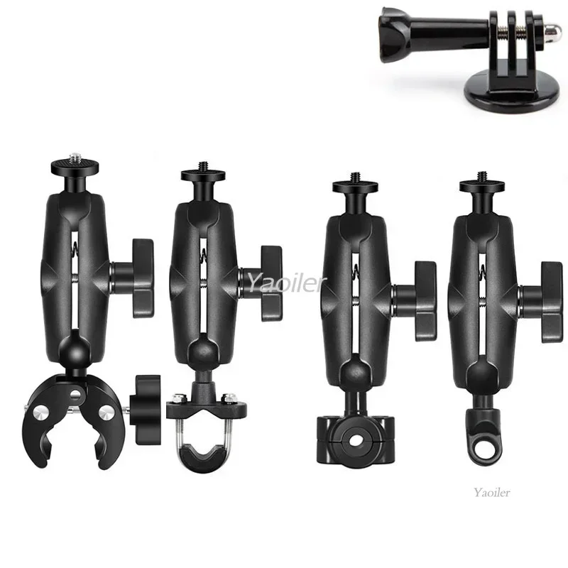 Support miroir du kit de fixation pour GoPro et action cam fixé sur une surface plane.