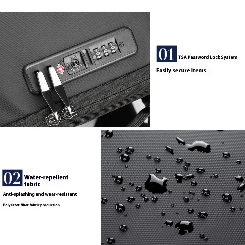 Kingsons KS-10287 Backpack For Men 15.6 inch Laptop 2025 New TSA Lock Anti-theft Waterproof 180° Open Up College Student Boys School Bag - Image 6