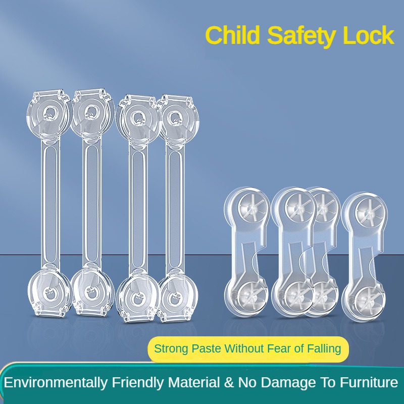 5/10pcs Children Safety Lock Multifunctional Pair Lock Baby Anti Pinch Hand Drawer Refrigerator Cabinet Door Baby Safety Lock