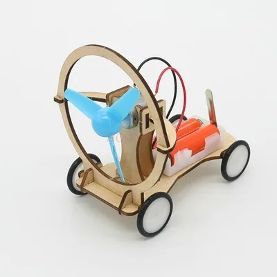 Air-powered vehicle technology small production science hand-assembled model electric education