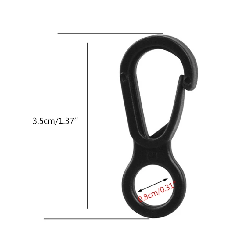 10pcs Plastic Clip Hook Camping Carabiner Buckle Outdoor Tent Accessories Multifunction Hook Camping Equipment