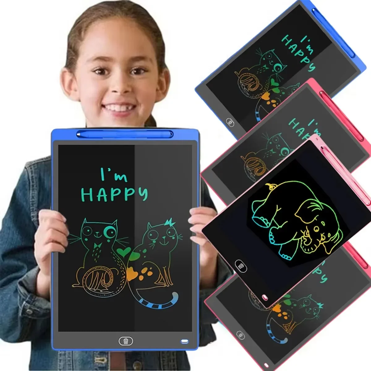8.5 인치 LCD 다채로운 쓰기 태블릿, 재사용 가능한 교사 교육 어린이 디지털 그리기 태블릿 필기 패드