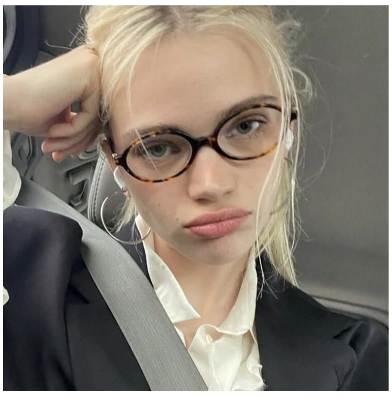 Vintage Ovale Sonnenbrille Frauen Mode Sonnenbrille für Weibliche Sexy Damen Kleine Rahmen Runde Brillen – Detail 3