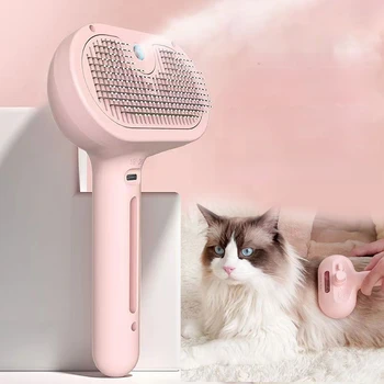 Cat Steam Brush, Spray Cat Brush, Pet Spray Hair Removal Comb for Shedding and Grooming, Water Brush for Cats Dogs Small Animals 1