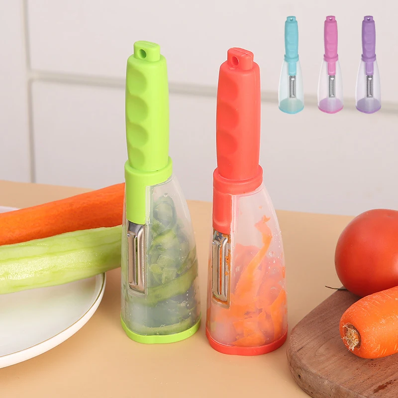 

New storage type peeling knife with storage tube peeler for fruit peeling household peeling knife