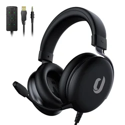 Enhanced Wired Gaming Headset with Stereo Sound and Microphone (Black)