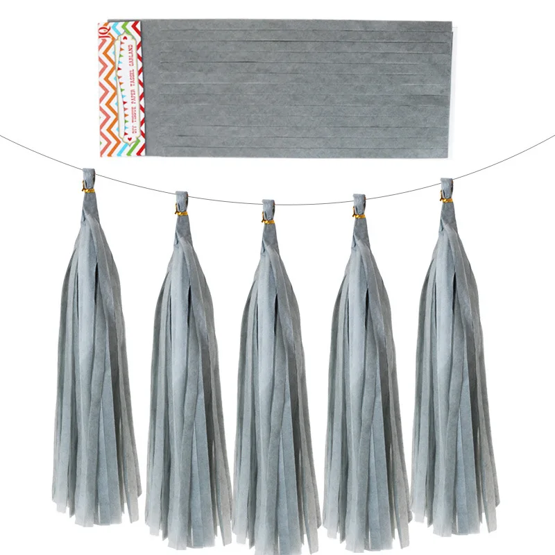 Dusty Rose and Kraft Paper Tassel Garland
