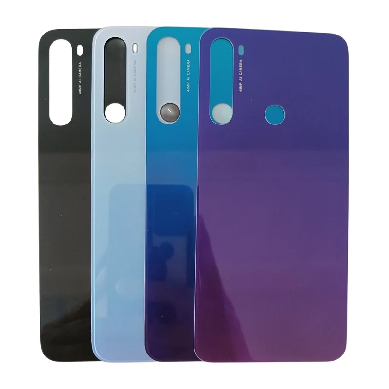 Back Glass Rear Cover Voor Xiaomi Redmi Note 7 8 Note 8T 8 Pro Batterij Back Cover Glazen Achterruit deur Behuizing Met Logo