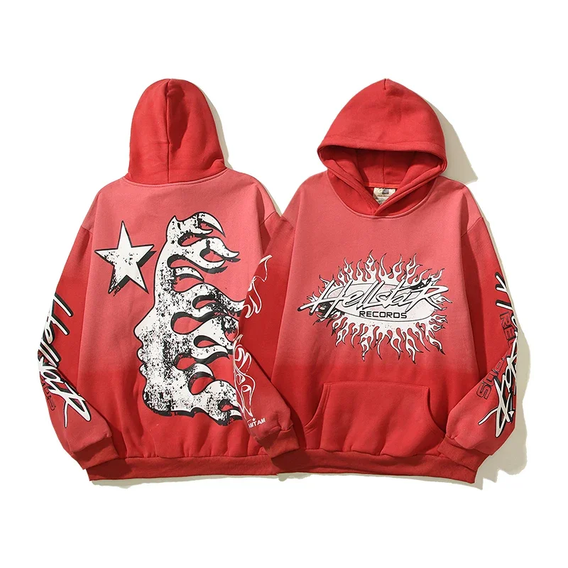 

2024 Summer Best Designer Costume Hell Star Letter Printed Men's and Women's Loose Fashion Brand Hoodie Top Y2K Sweater