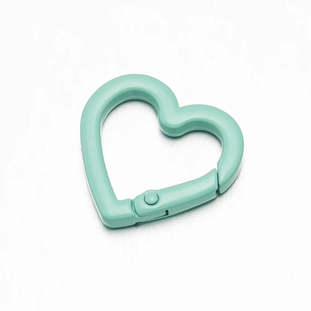 Heart Shaped Carabiner Keychain Hook Set for DIY Jewelry and Crafting