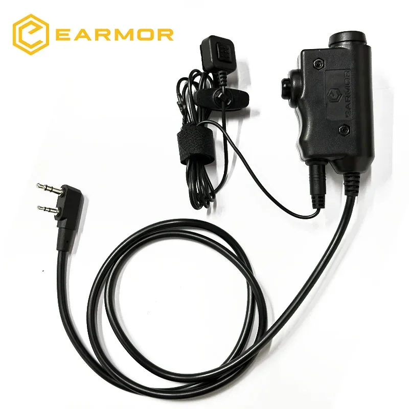 PTT Adapter EARMOR M52 Military Push To Talk Tactical Communications Headset PTT