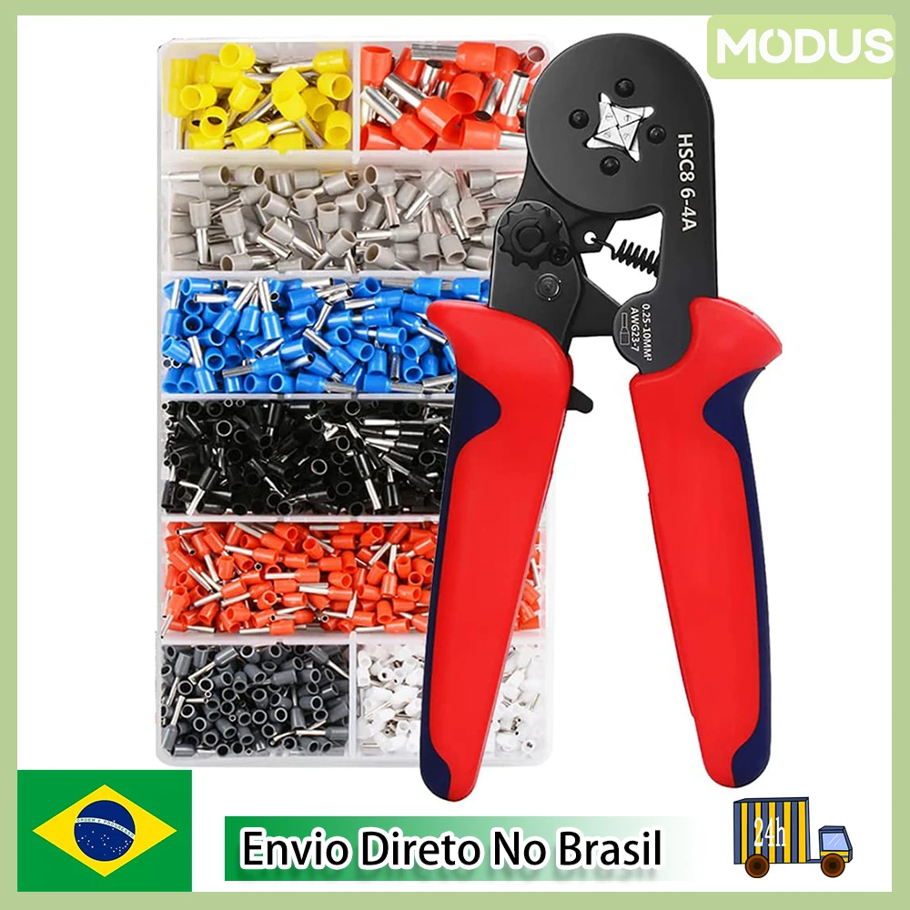 Alicate De Crimpagem Terminal De Tubo HSC8 6-4/6-6 Terminal