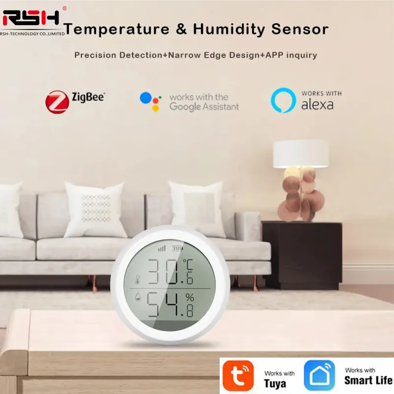 TuyaSmartZigBeeThermometerHomeIndoorTemperatureAndHumidity