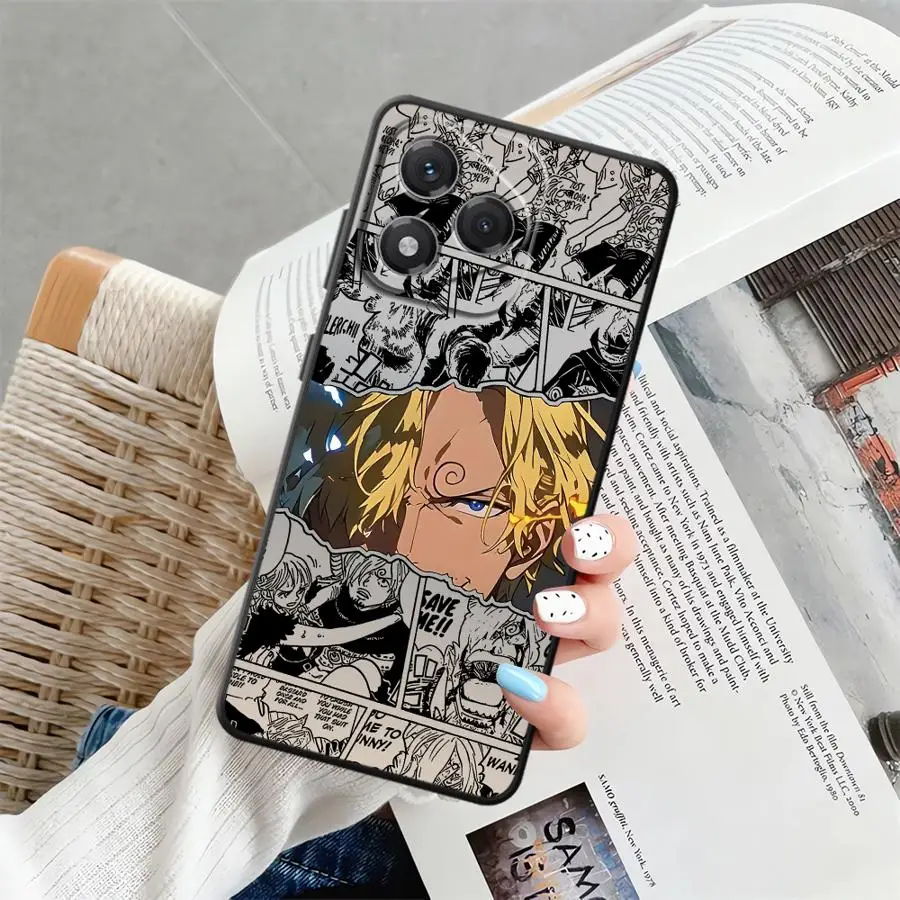 Ones Pieces Luffys Anime Black Phone Cover Case
