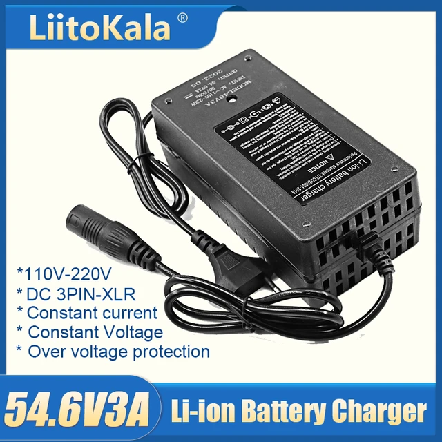 chargeur 54.6V pour batterie 48V 2A-3A DC